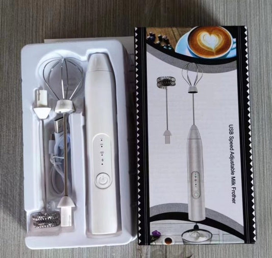 2 in 1 Electric Milk Frother Whisk Egg Beater